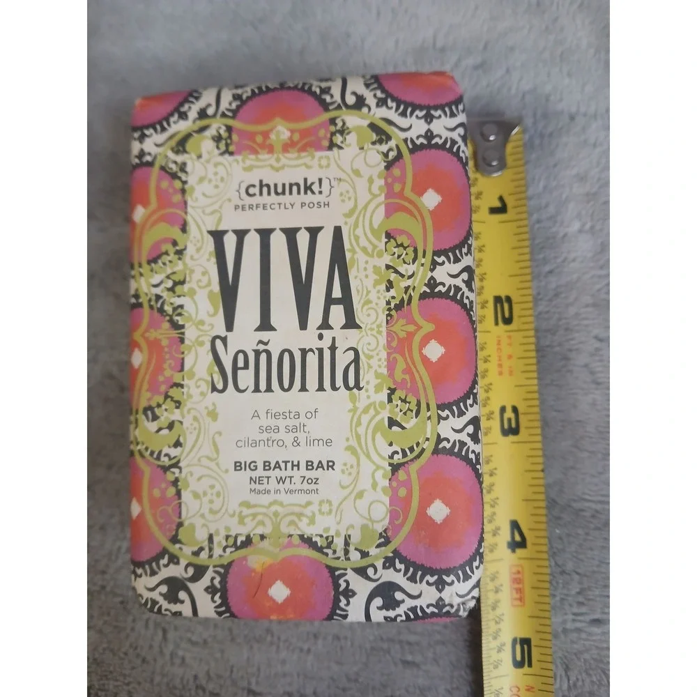Perfectly Posh Viva Senorita Chunk Big Bath Bar 7oz Sea Salt Cilantro Lime Vegan